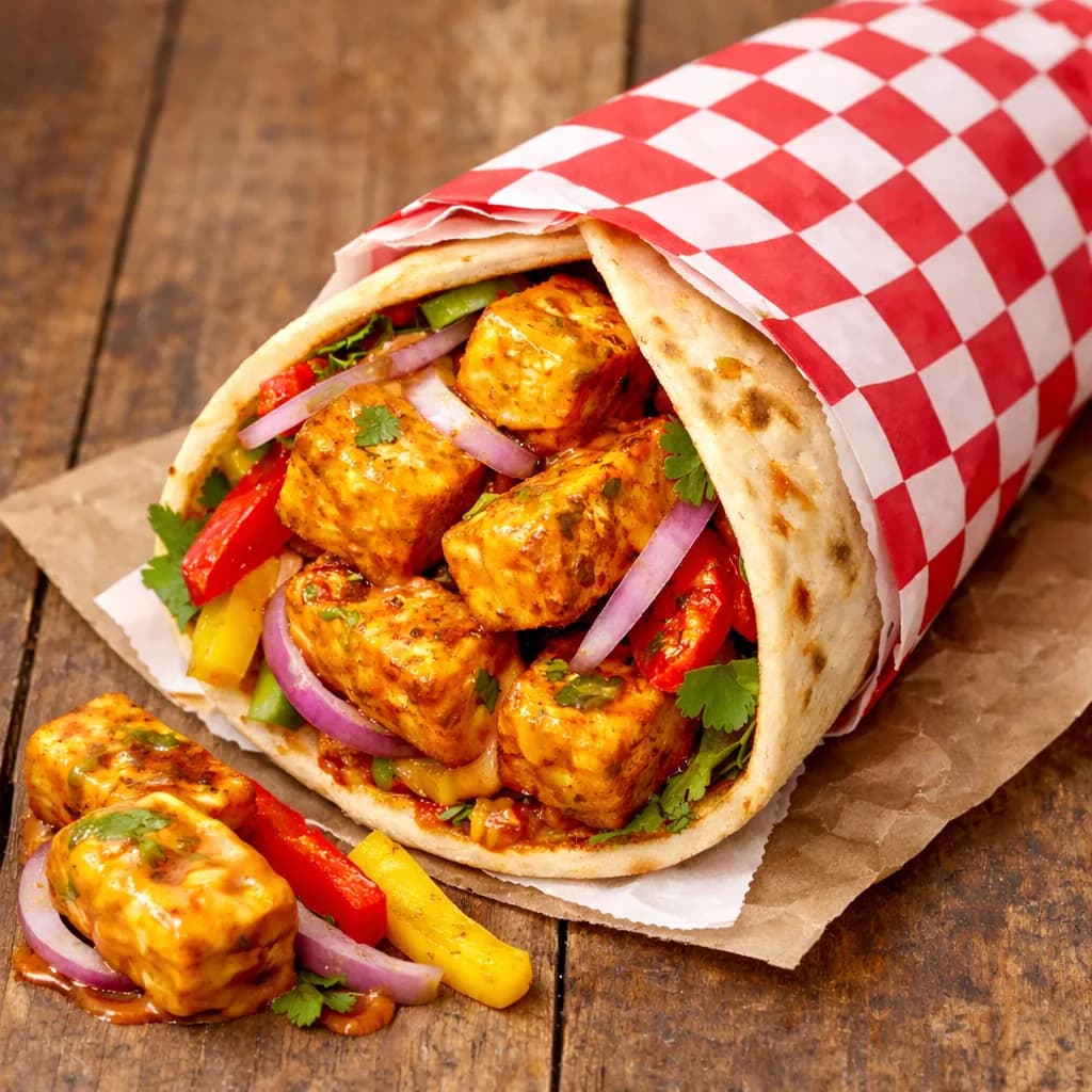 Paneer roll wrap