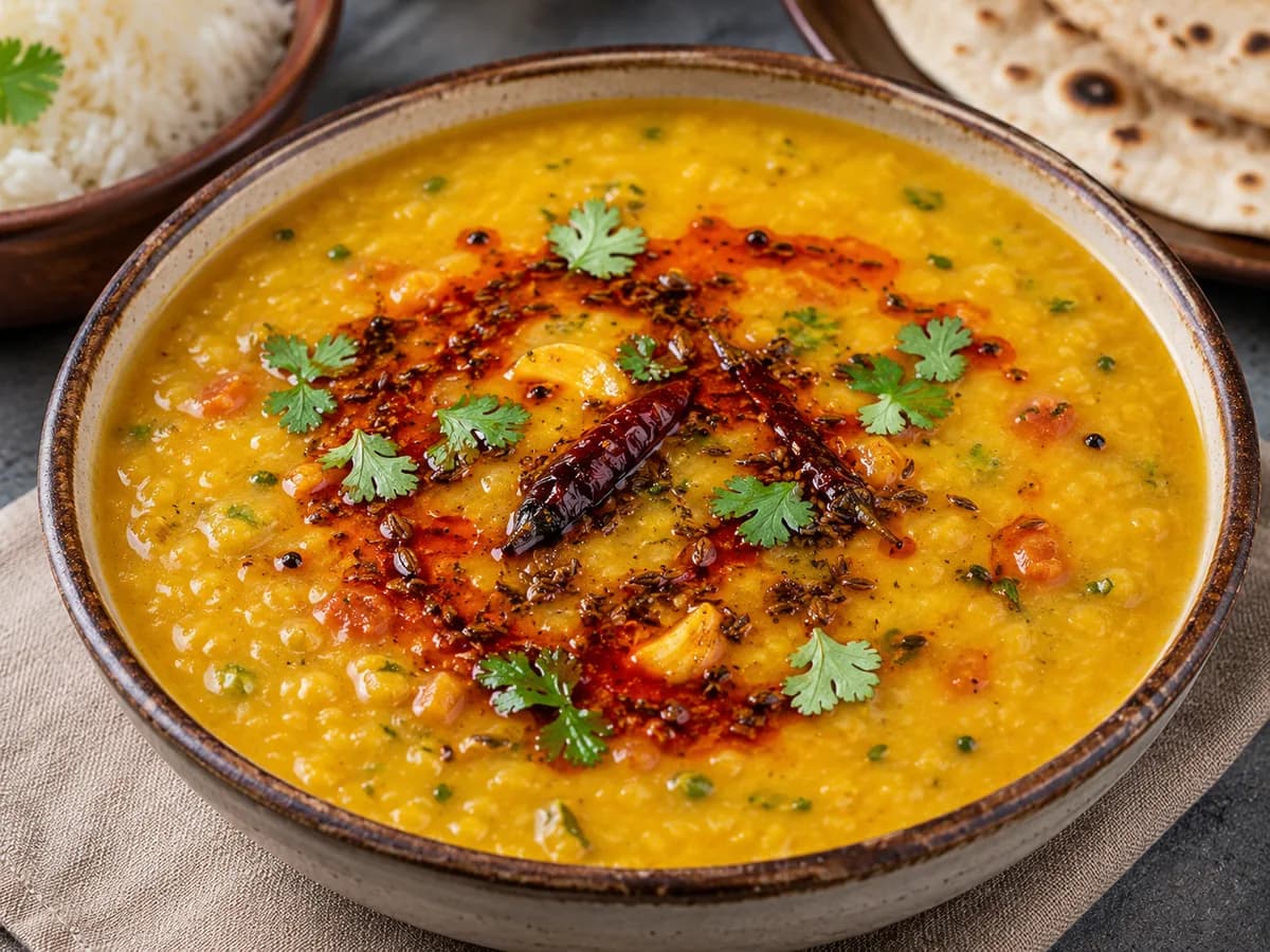 Dal tadka yellow lentil curry